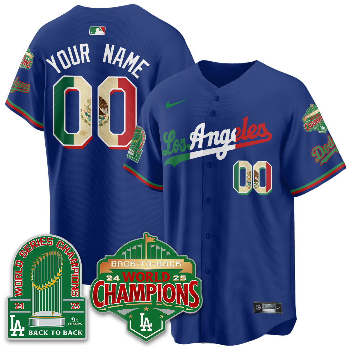 CUSTOM LAD Mexico Vapor Limited Jersey - 9x & B2B Champs - Stitched