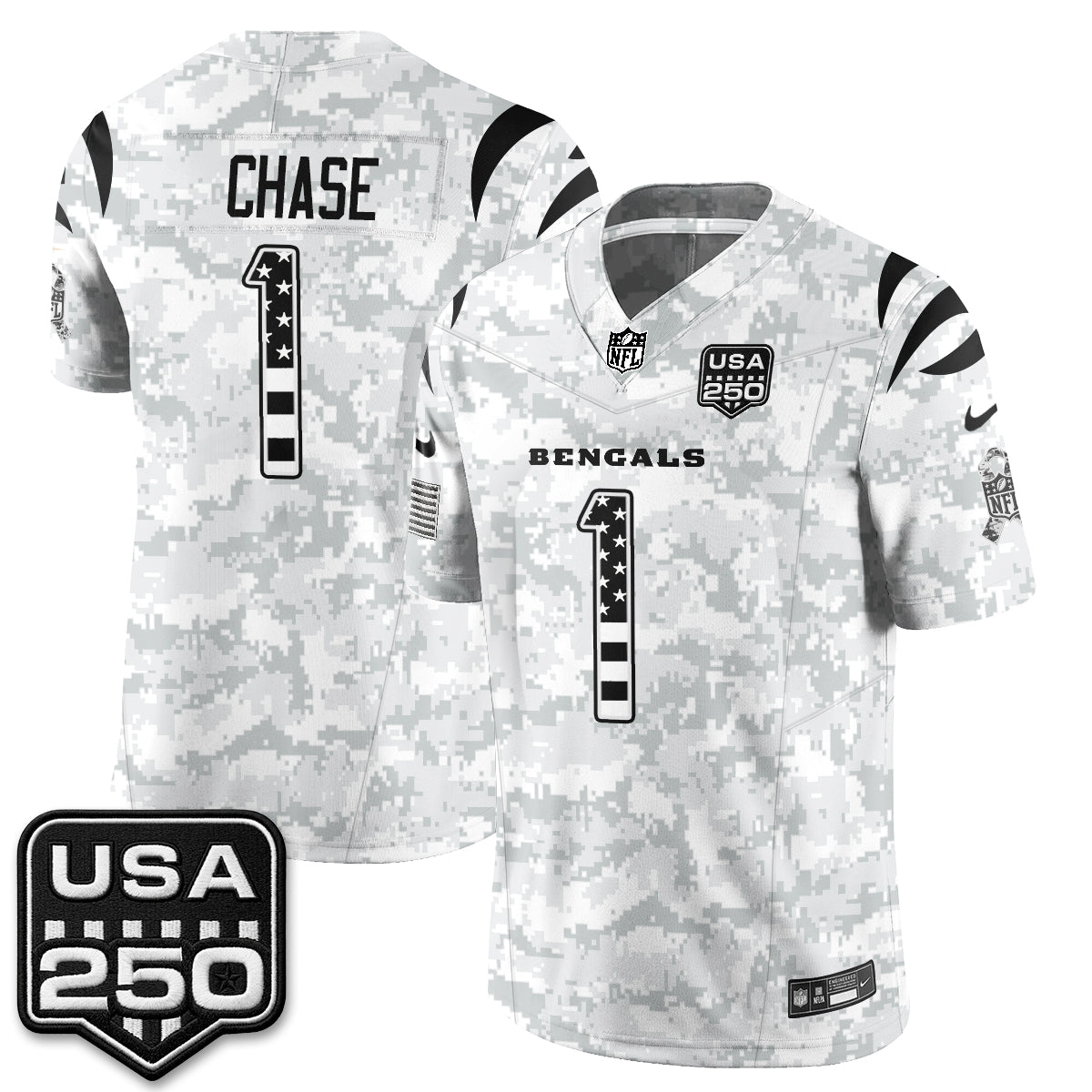 Cincinnati Bengals 2026 Salute to Service Vapor Jersey - Stitched
