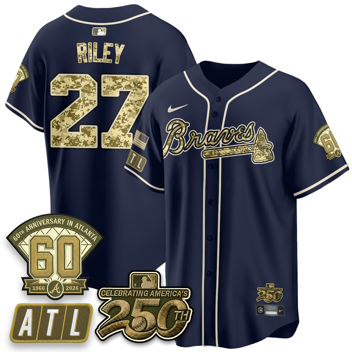 Atlanta Braves Armed Forces Day 2026 Vapor Limited Jersey - All Stitched
