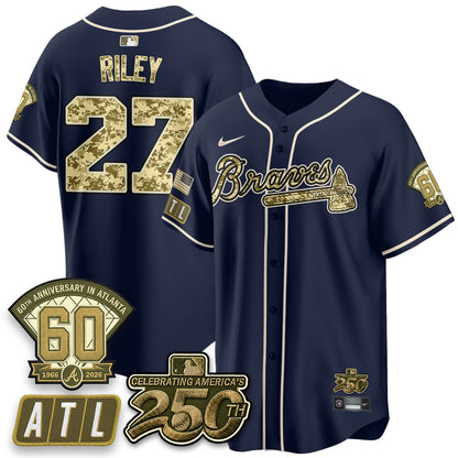Atlanta Braves Armed Forces Day 2026 Vapor Limited Jersey - All Stitched