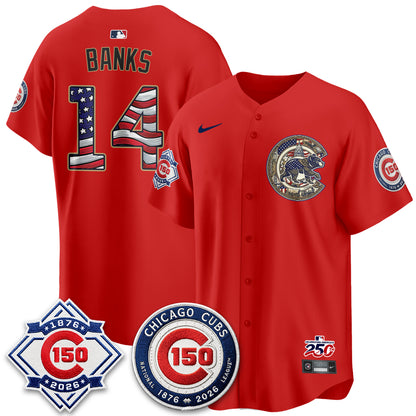 Chicago Cubs 2026 Independence Day USA Vapor Limited Jersey - Stitched