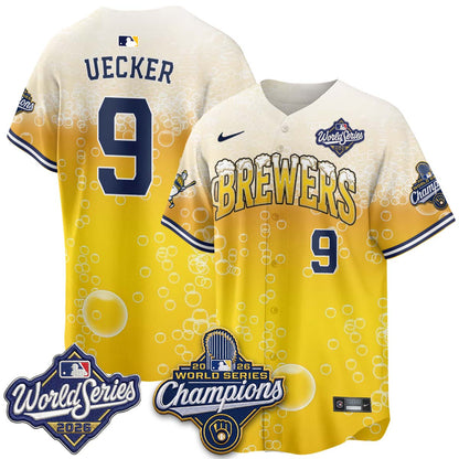 Milwaukee Brewers "Pitcher & Pint" 2026 WS Champions Vapor Jersey - Stitched