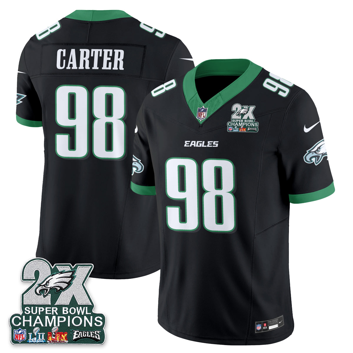 Philadelphia Eagles Fan Gear Vapor Jersey V3- Stitched