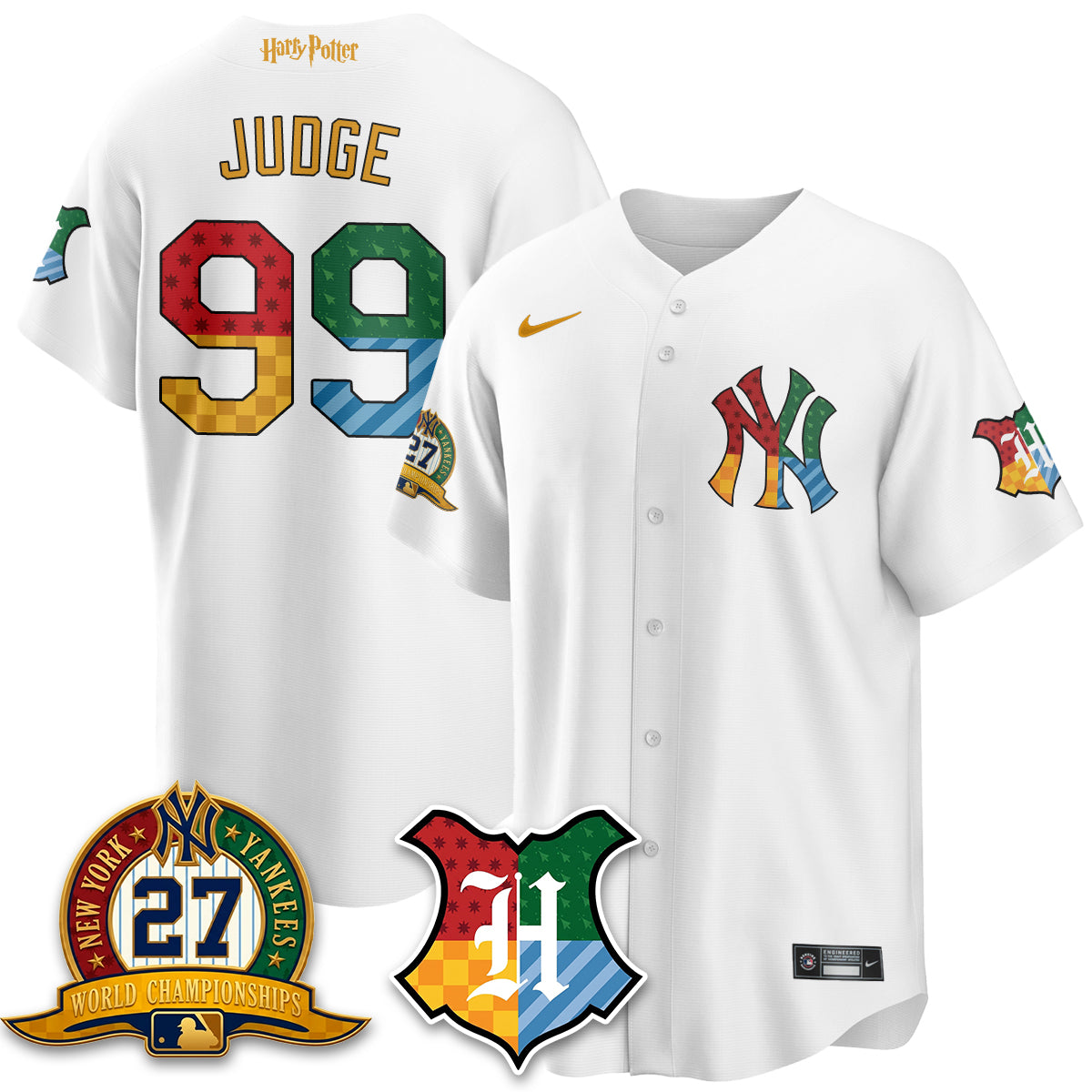 New York Yankees x "The Lightning Bolt Wizard" Edition Vapor Jersey- Stitched