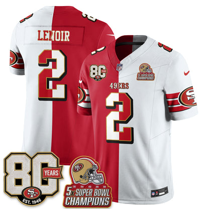 San Francisco 49ers Split Style Vapor Jersey - Stitched