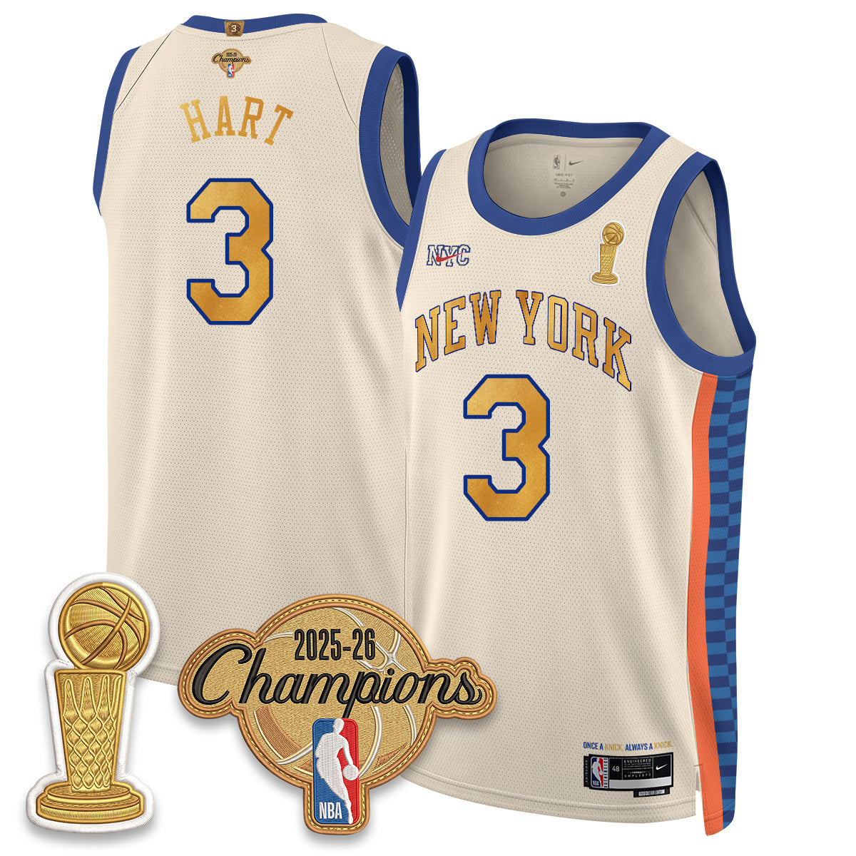 New York Knicks Champions Night Vapor Jersey - Stitched-NQD