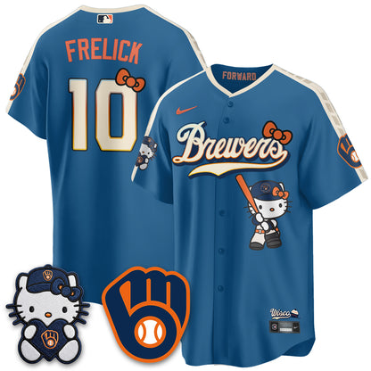 Milwaukee Brewers Meow KT Night Vapor Limited Jersey - Stitched