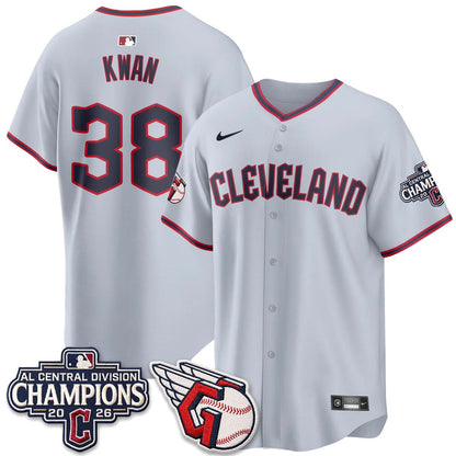 Cleveland Guardians 2026 AL Central Champs Vapor Jersey - Stitched
