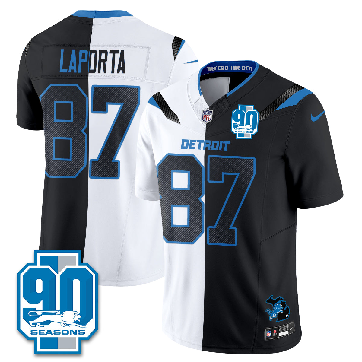 Detroit Lions Rivalries Split Edition Vapor Jersey - Stitched