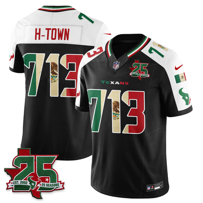 Houston Texans 25 Seasons Mexico Style Vapor Jersey - Stitched