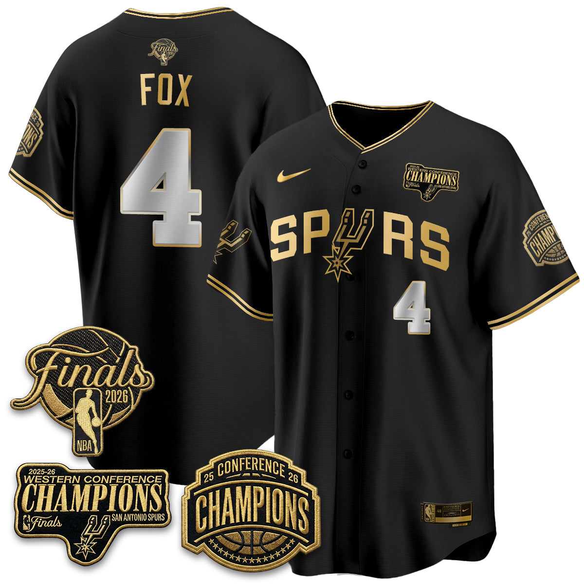 San Antonio Spurs 2026 Basketball Finals Vapor Special Jersey - Stitched