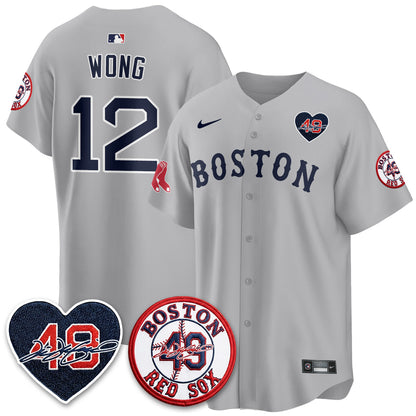 BOS Tim Wakefield Memorial Patch Vaper Premier Limited Jersey - All Stitched
