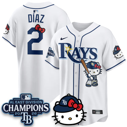 Tampa Bay Rays x Meow KT 2026 AL East Champs Vapor Jersey - Stitched-NQD
