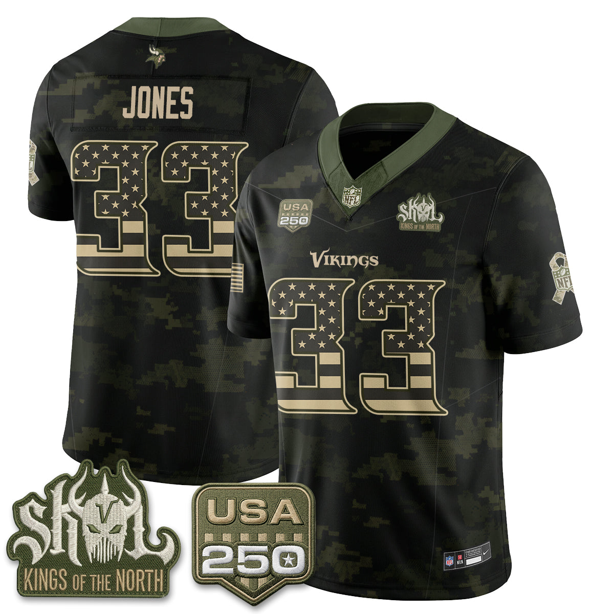 Minnesota Vikings 2026 Salute to Service Edition Vapor Jersey - Stitched