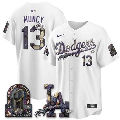 Los Angeles Dodgers Nightmare Edition Vapor Jersey - Stitched