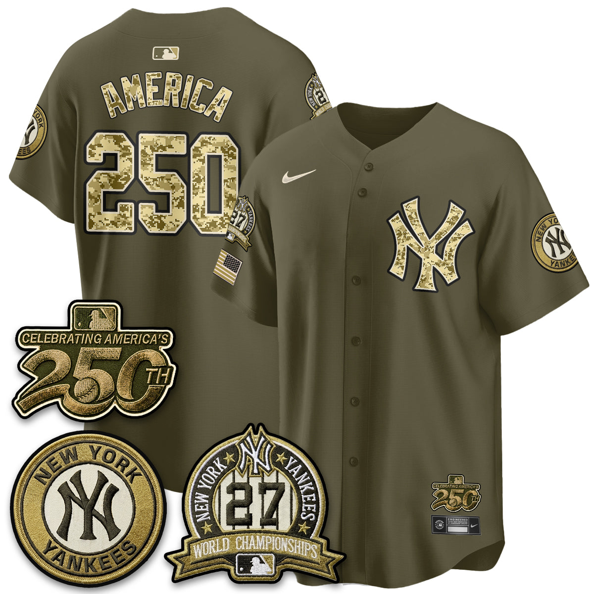 New York Yankees Salute to Service 2026 Vapor Limited Jersey - Stitched