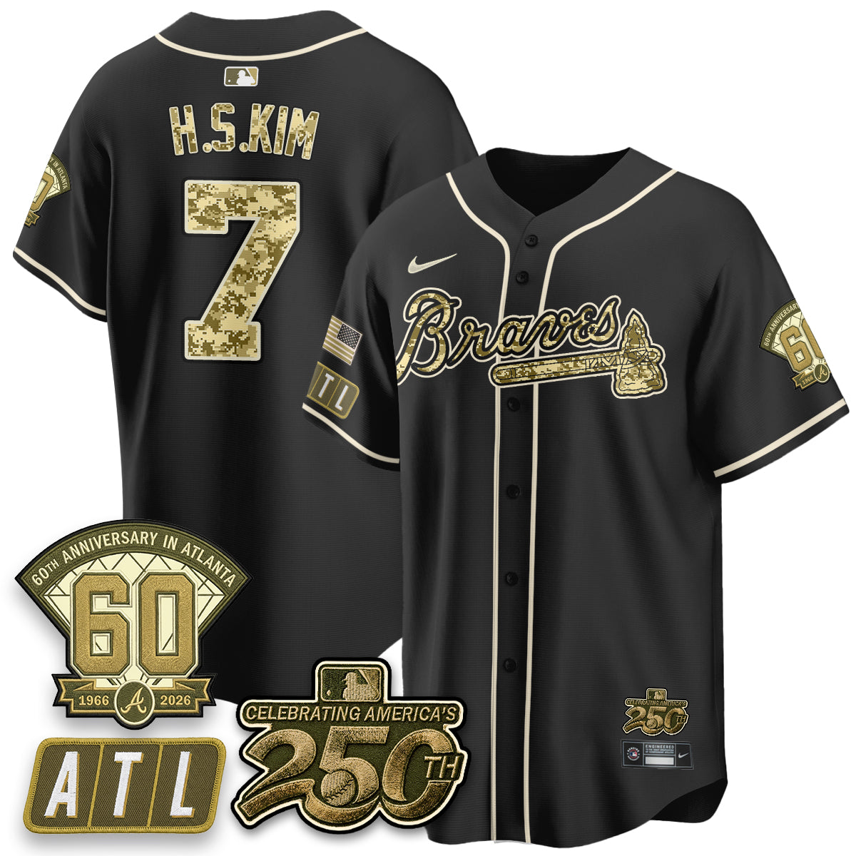 Atlanta Braves Armed Forces Day 2026 Vapor Limited Jersey - All Stitched