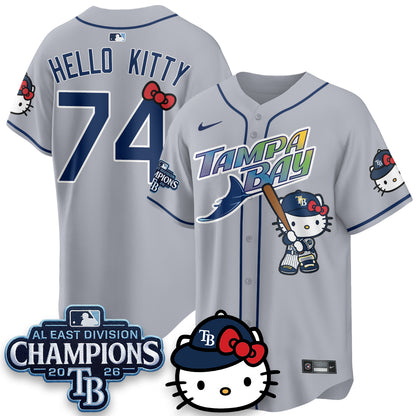 Tampa Bay Rays x Meow KT 2026 AL East Champs Vapor Jersey - Stitched-NQD