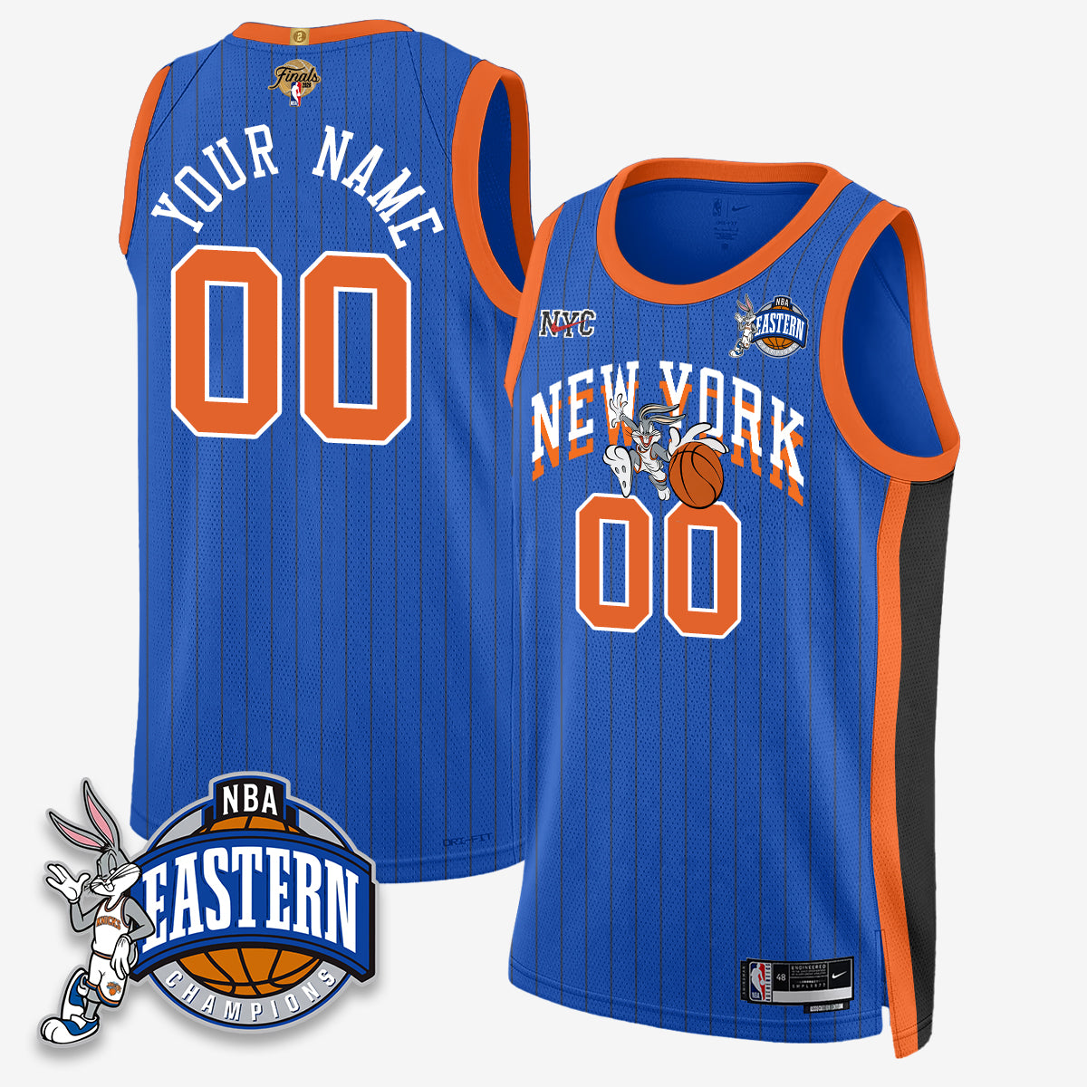 New York Knicks 2026 NBA Finals x Bunny Vapor Custom Jersey - Stitched