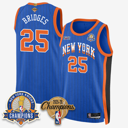 New York Knicks 2026 Basketball Champions Gold Edition Vapor Jersey- Stitched