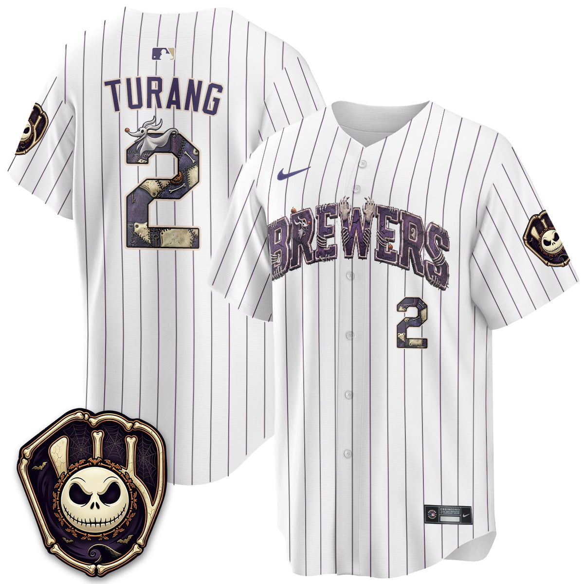 Milwaukee Brewers Nightmare Edition Vapor Jersey - Printed