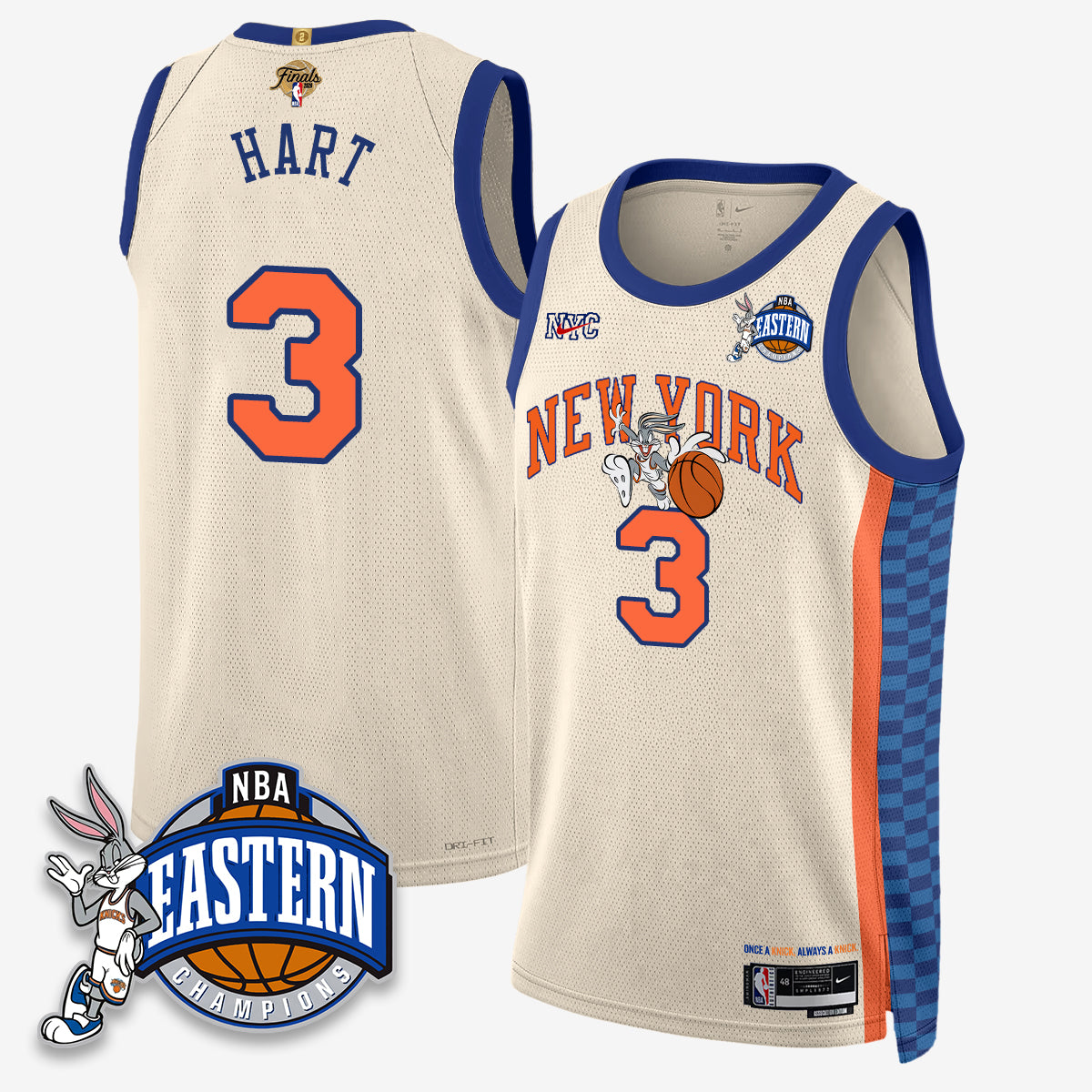 New York Knicks 2026 NBA Finals x Bunny Vapor Jersey - Stitched