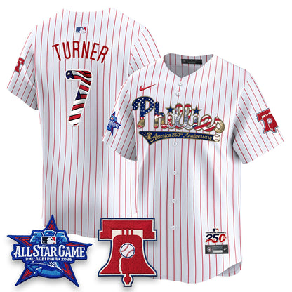Philadelphia Phillies 2026 Independence Day USA Vapor Limited Jersey - Stitched