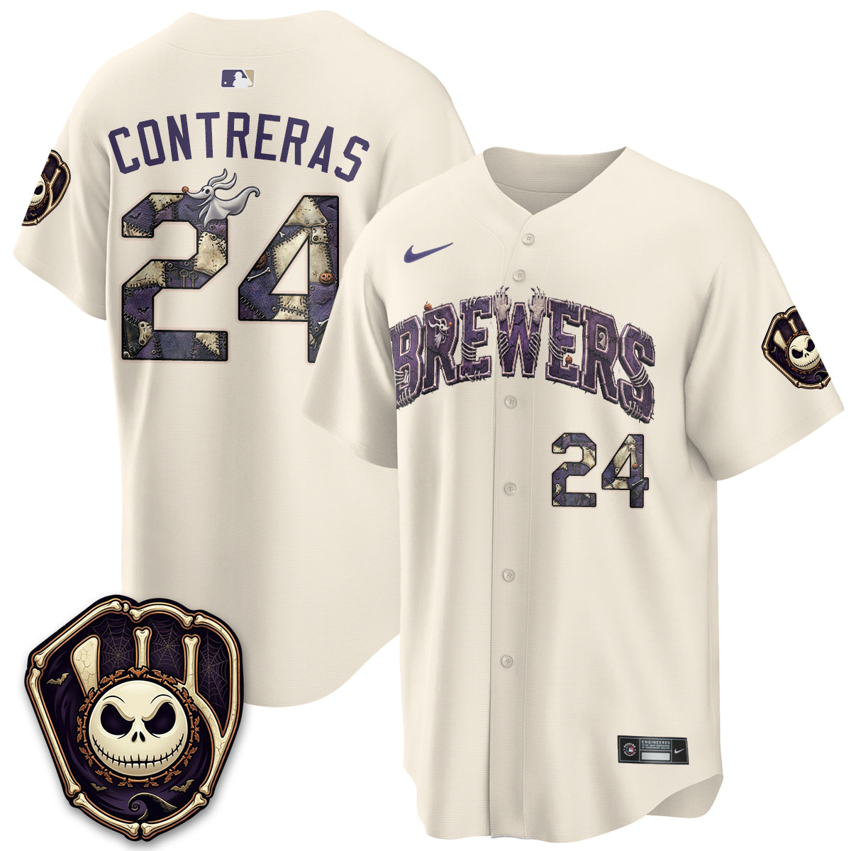 Milwaukee Brewers Nightmare Edition Vapor Jersey - Printed