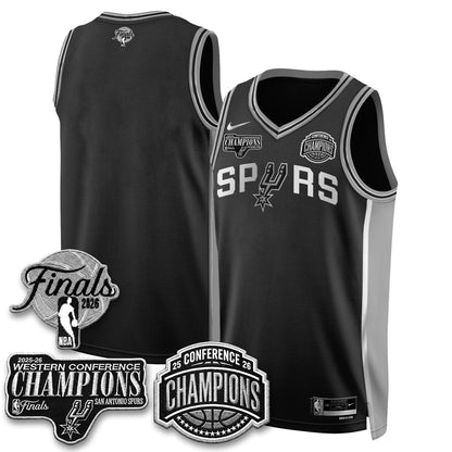 San Antonio Spurs 2026 NBA Western Conference Champions Vapor Special Edition Jersey - Stitched