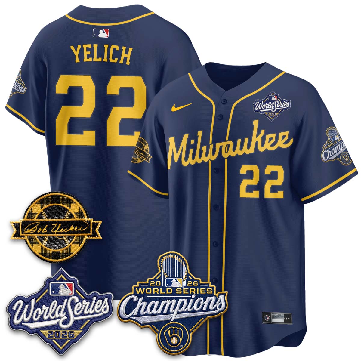MIL 2026 WS Champions - Bob Patch Vapor Edition - Stitched-NQD (NAV9)