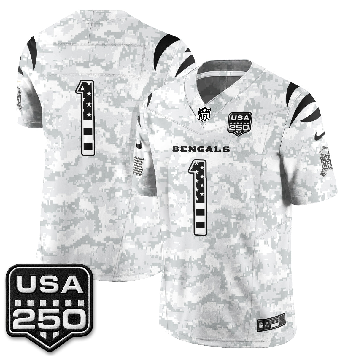 Cincinnati Bengals 2026 Salute to Service Vapor Jersey - Stitched