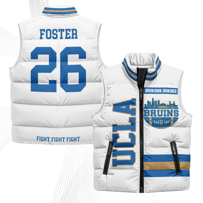 UCLA Bruins Fight Fight Fight Puffer Vest - Printed