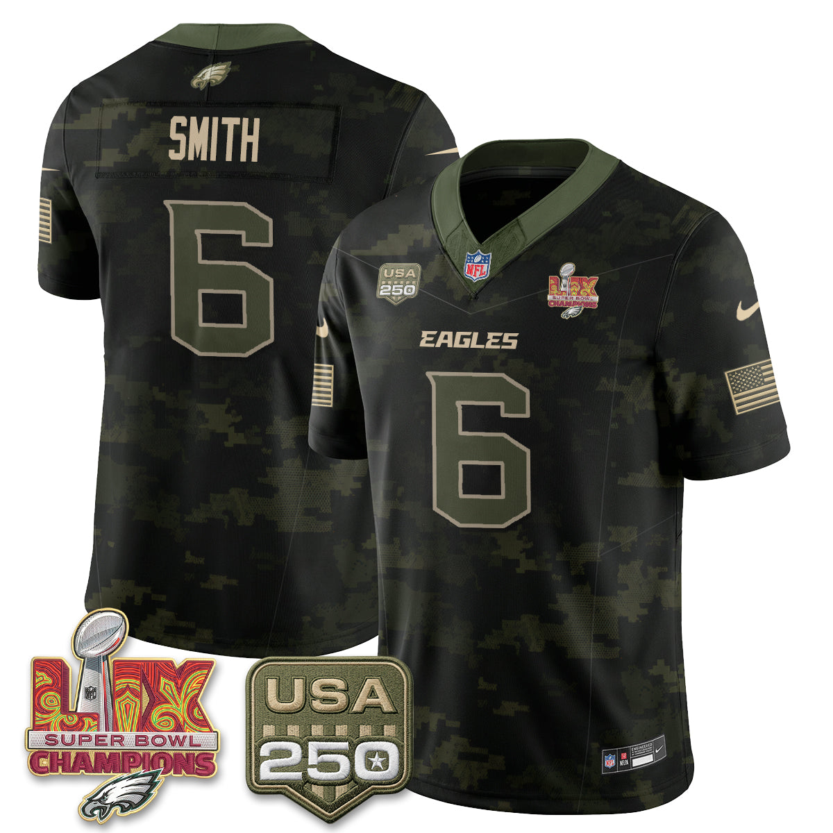 Philadelphia Eagles Salute to Service Vapor Jersey - Stitched