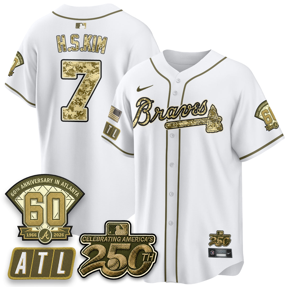 Atlanta Braves Armed Forces Day 2026 Vapor Limited Jersey - All Stitched