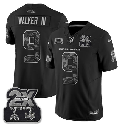 Seattle Seahawks 2026 Salute to Service Vapor Jersey - Stitched