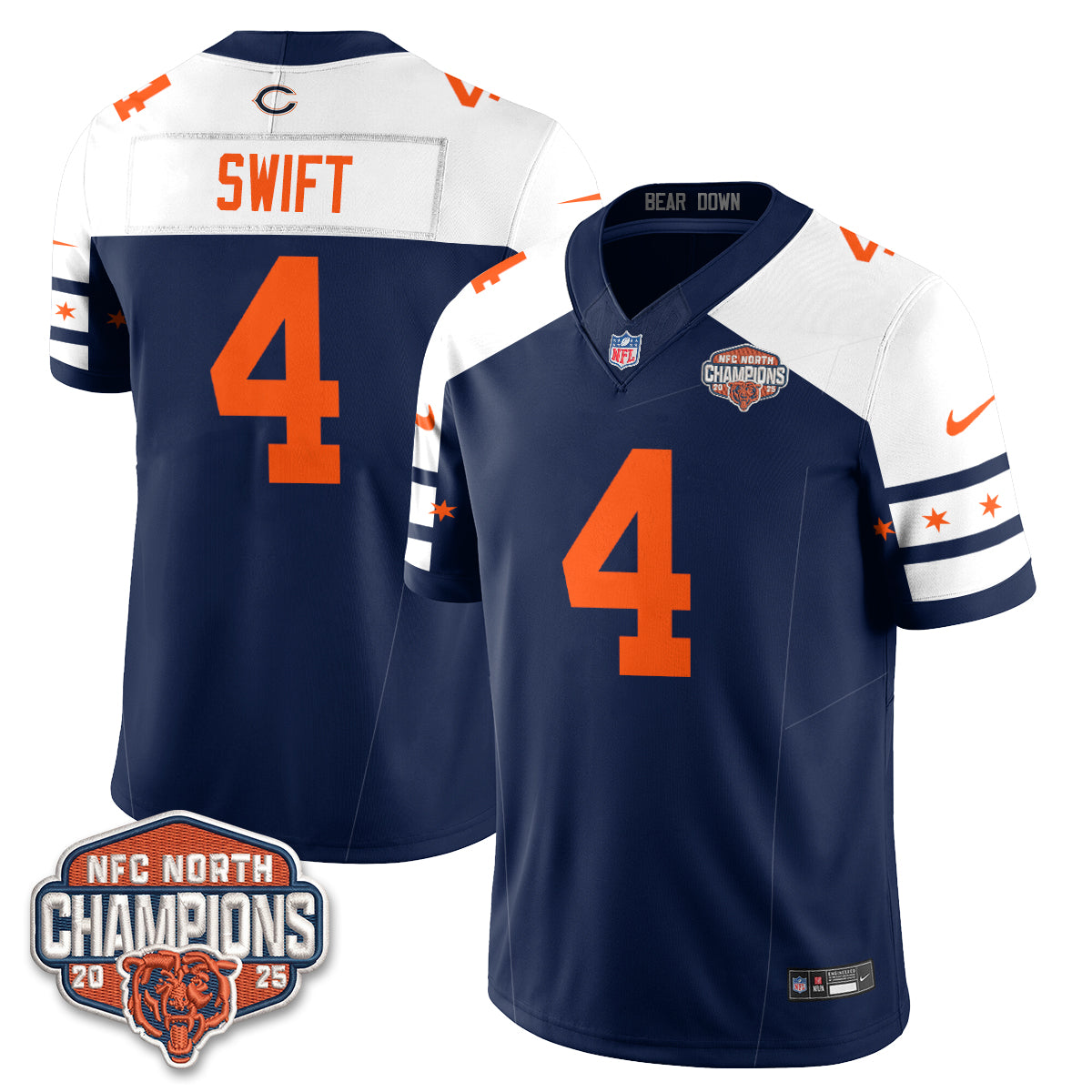 Chicago Bears Fangear Edition Vapor Jersey - Stitched