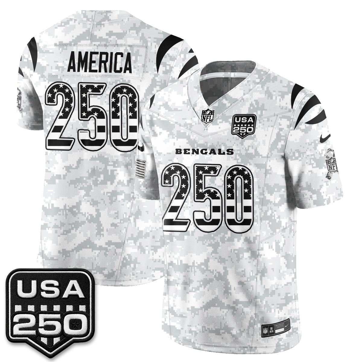 Cincinnati Bengals 2026 Salute to Service Vapor Jersey - Stitched