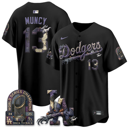 Los Angeles Dodgers Nightmare Edition Vapor Jersey - Stitched