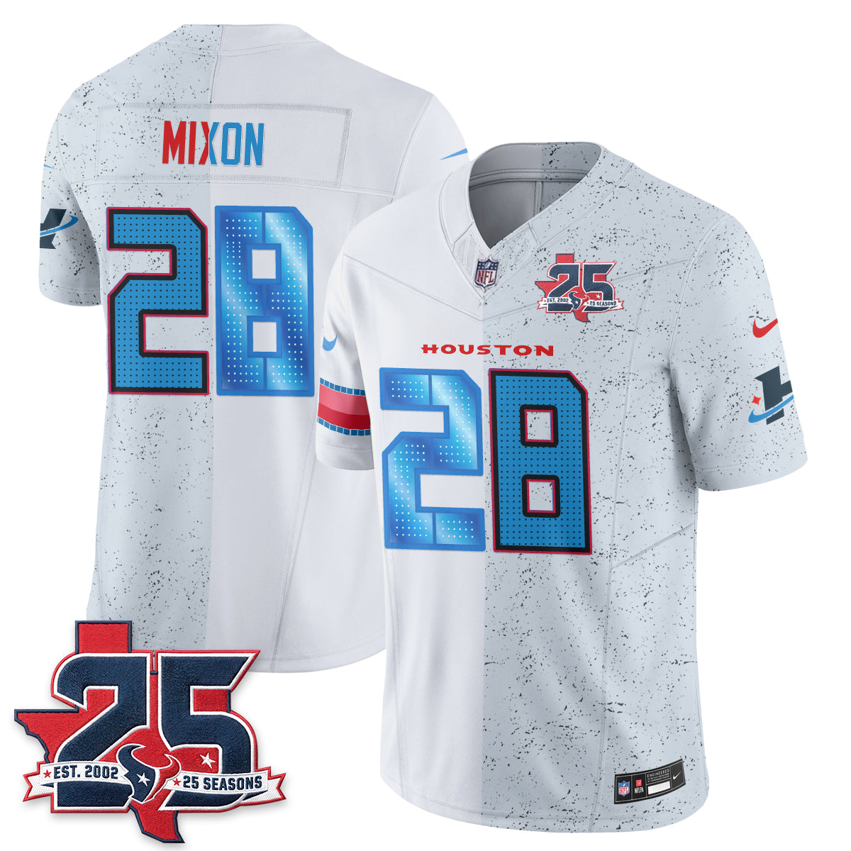 Houston Texans Fan Gear Split Vapor Jersey - Stitched