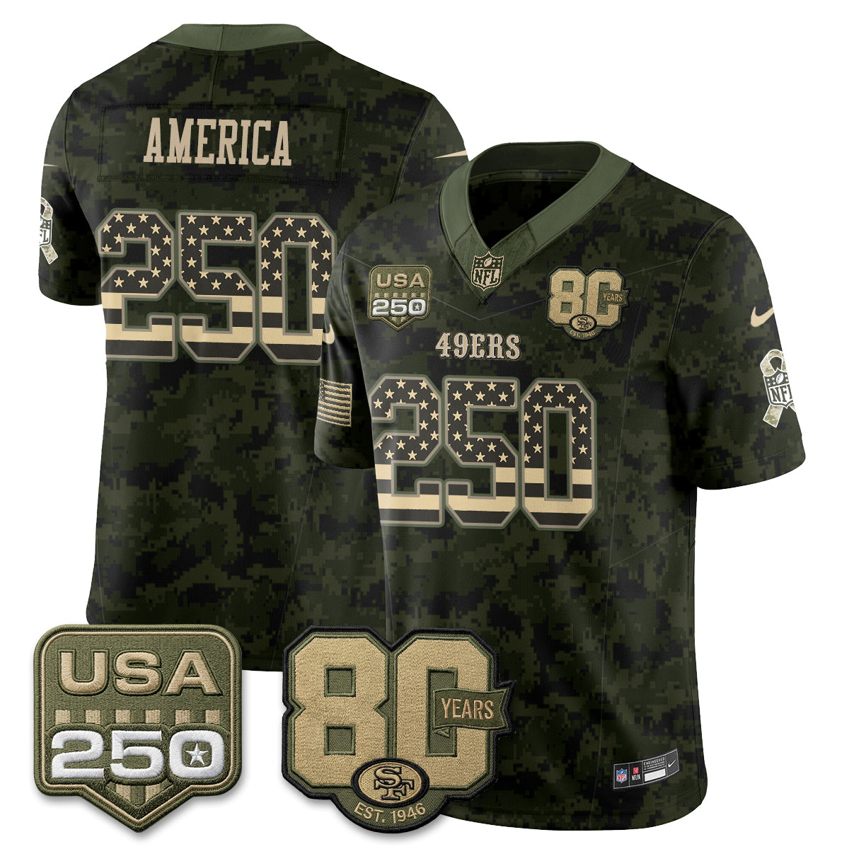San Francisco 49ers 2026 Salute to Service Edition Vapor Jersey - Stitched-NQD