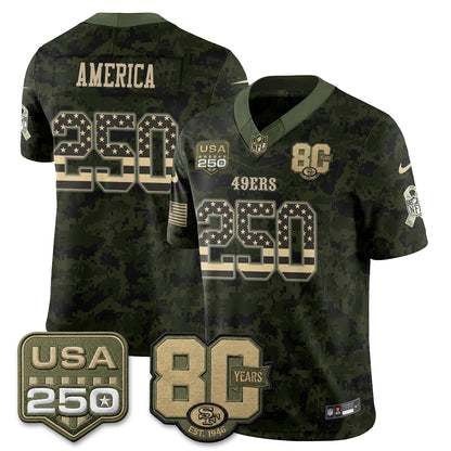 San Francisco 49ers 2026 Salute to Service Edition Vapor Jersey - Stitched-NQD