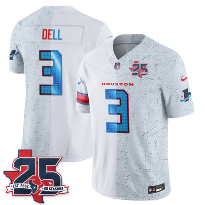 Houston Texans Fan Gear Split Vapor Jersey - Stitched