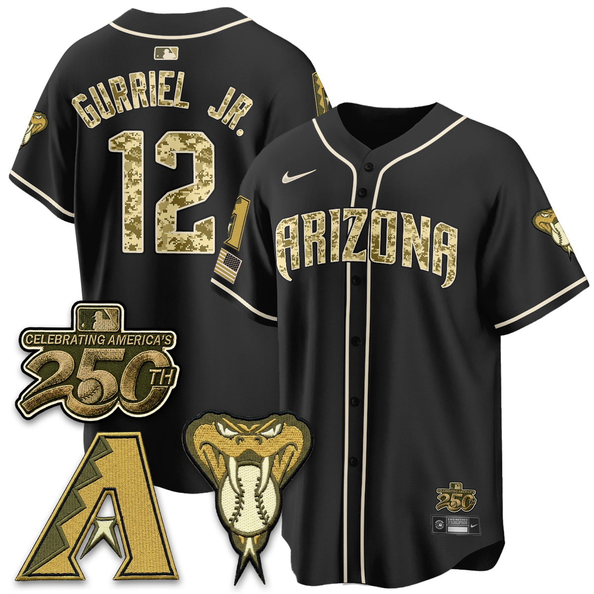 Arizona Diamondbacks Salute to Service 2026 Vapor Premier Limited Jersey - All Stitched