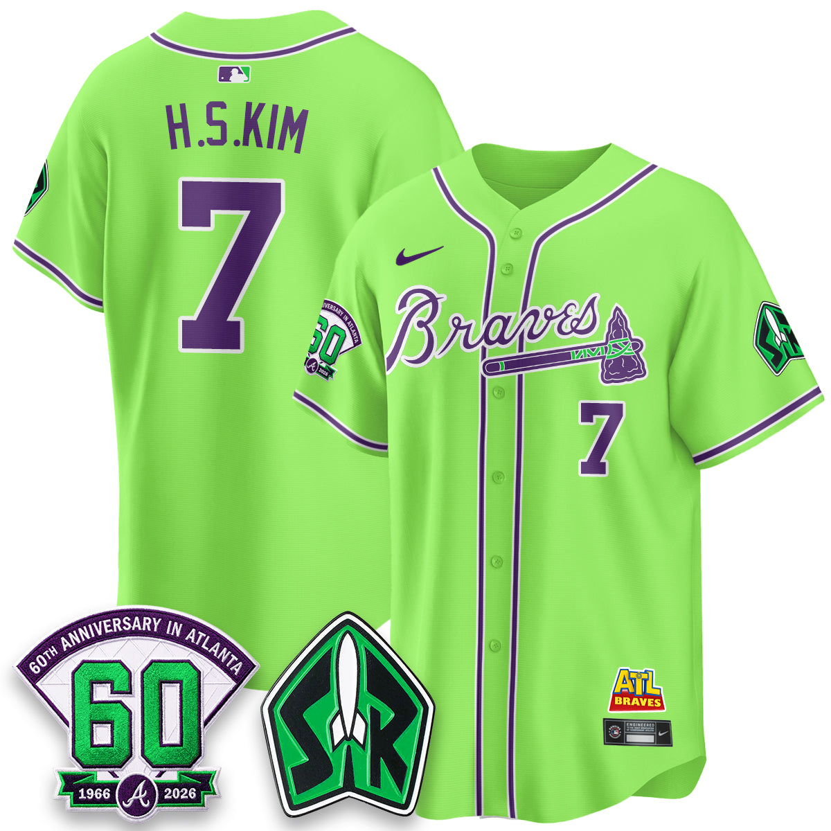 Atlanta Braves 60th Anniversary Space Ranger Edition Vapor Limited Jersey - All Stitched