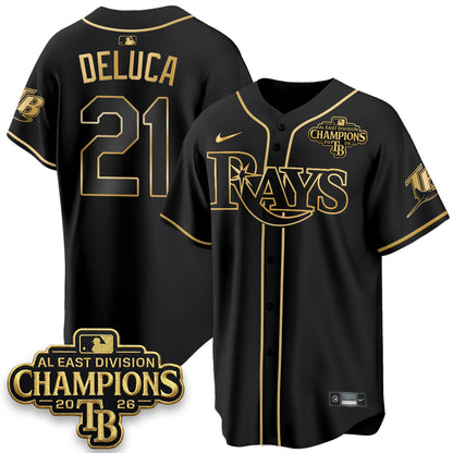 Tampa Bay Rays 2026 AL East Champs Gold Edition Vapor Jersey - Stitched-NQD
