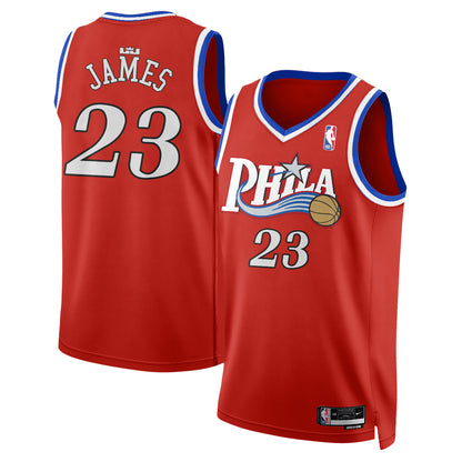 Philadelphia 76ers LeBron James #23 Throwback Vapor Jersey - Stitched