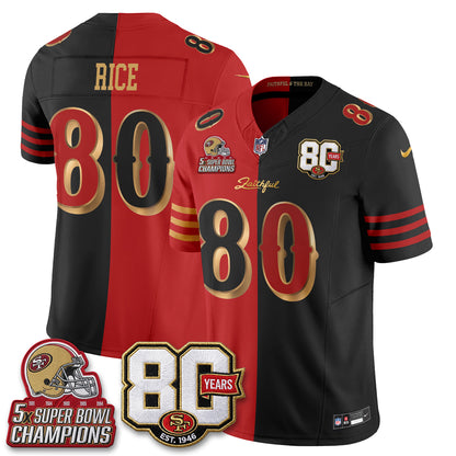 San Francisco 49ers Rivalries Split Edition Vapor Jersey - Stitched