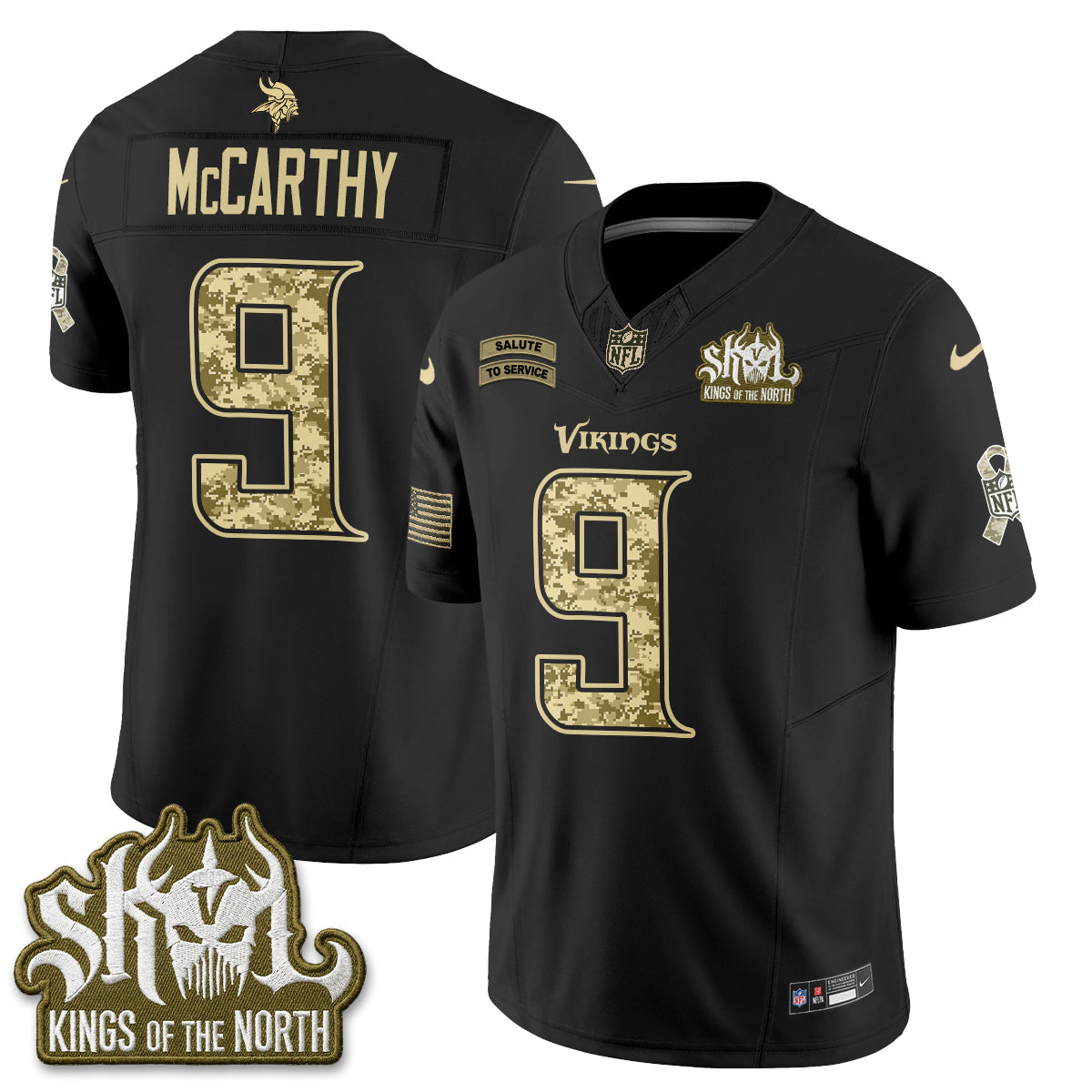Minnesota Vikings 2026 Salute to Service V2 Vapor Jersey - Stitched-NQD