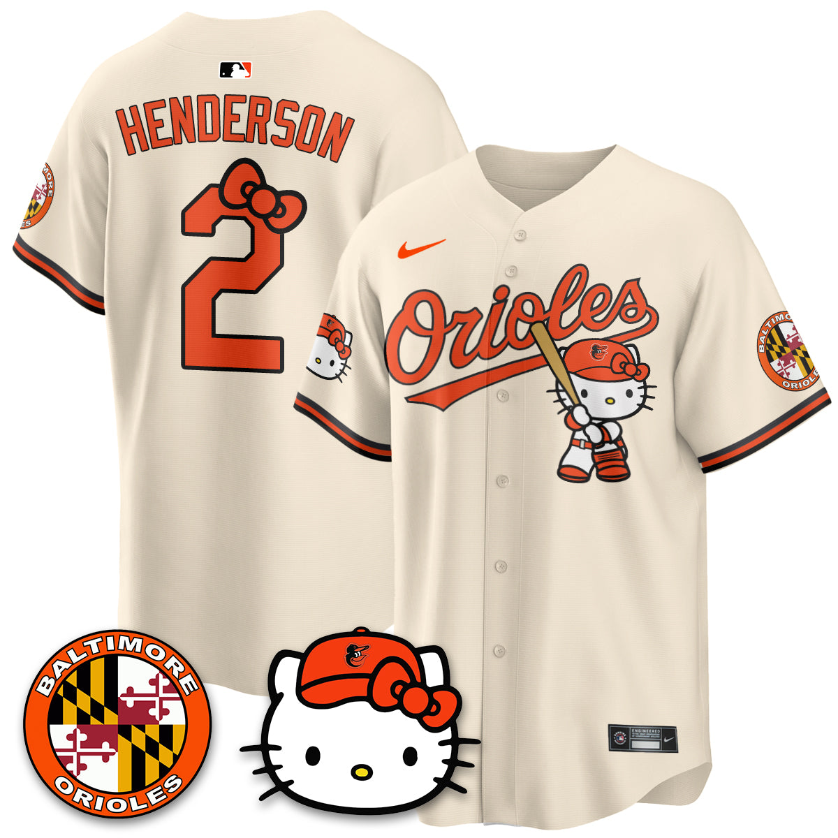 Baltimore Orioles x Meow Kitty Vapor Premier Limited Jersey - Stitched