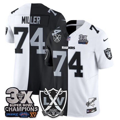 Las Vegas Raiders Split Edition Vapor Jersey V2- Stitched